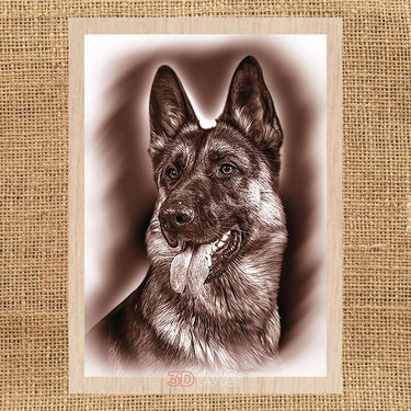 GERMAN SHEPHERD pyroprinter & laser-ready file 3DWave.us